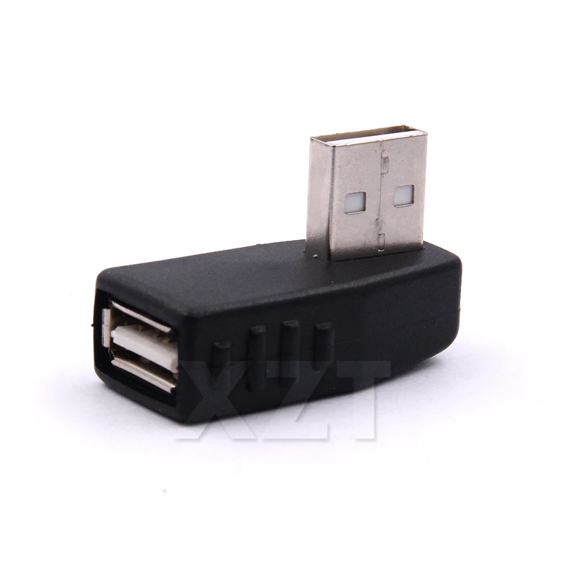 USB 2.0 A male to female Left and right angled adapter USB 2.0 AM/AF Connector for laptop PC Computer 90 degree