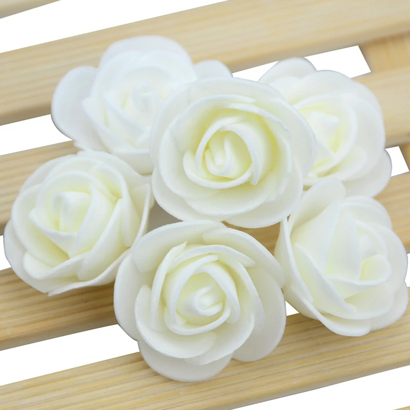 Über 480 Stück-500 Stück/3 cm Mini-PE-Schaum-Rosenblütenkopf, künstliche Rosenblüten, handgefertigt, DIY, Party, Hochzeit, Heimdekoration – Detail 6