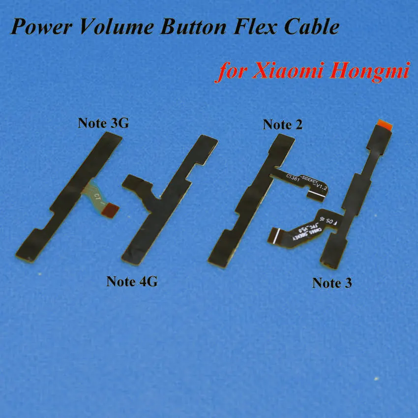 

ChengHaoRan 1PCS Volume Button Power Switch On Off Button Flex Cable For Xiaomi Redmi Note 3G 4G Note 2 Note3