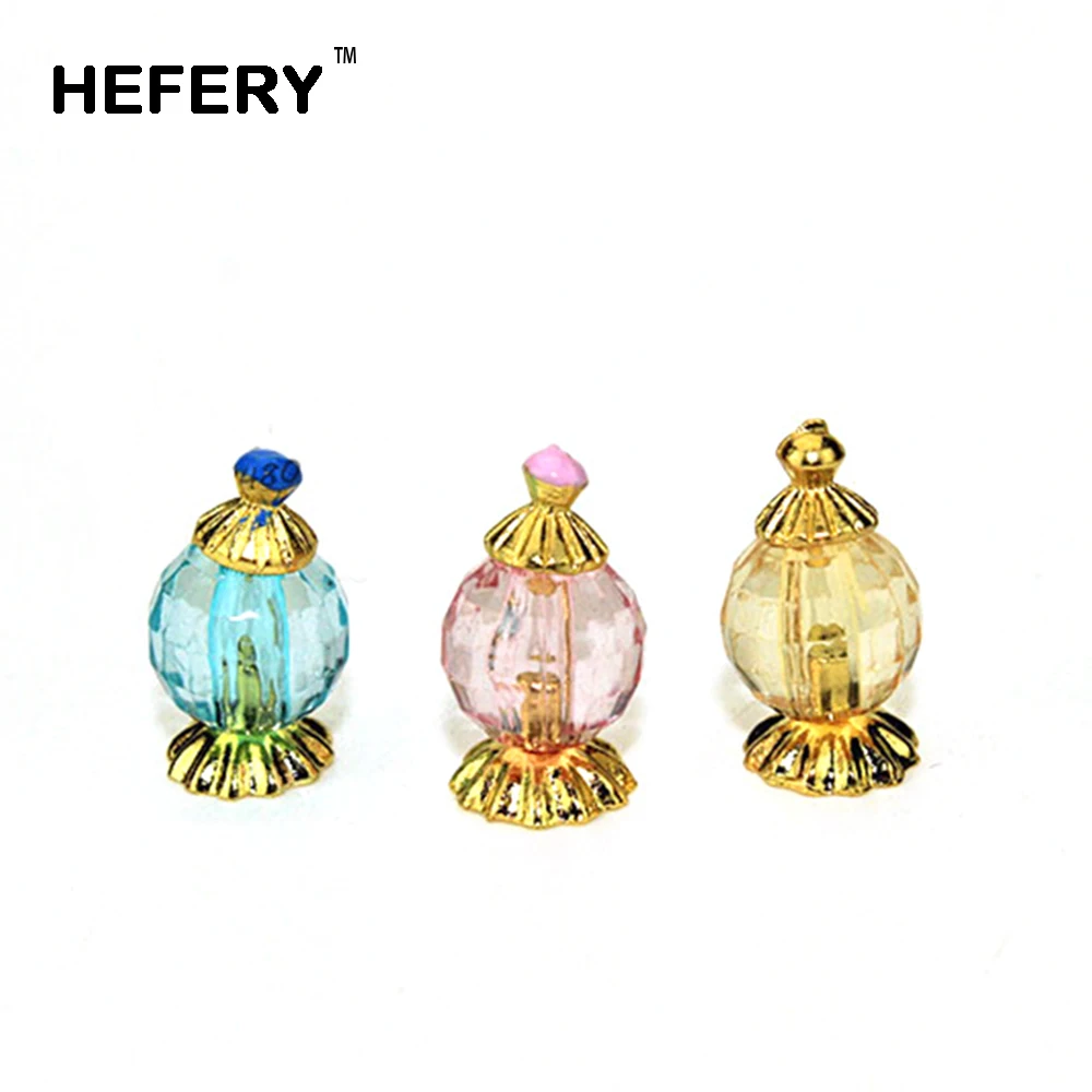 3Pcs 1/12 Dollhouse Miniature Accessories Mini Resin Perfume Bottle Simulation Furniture Model Toys for Doll House Decoration