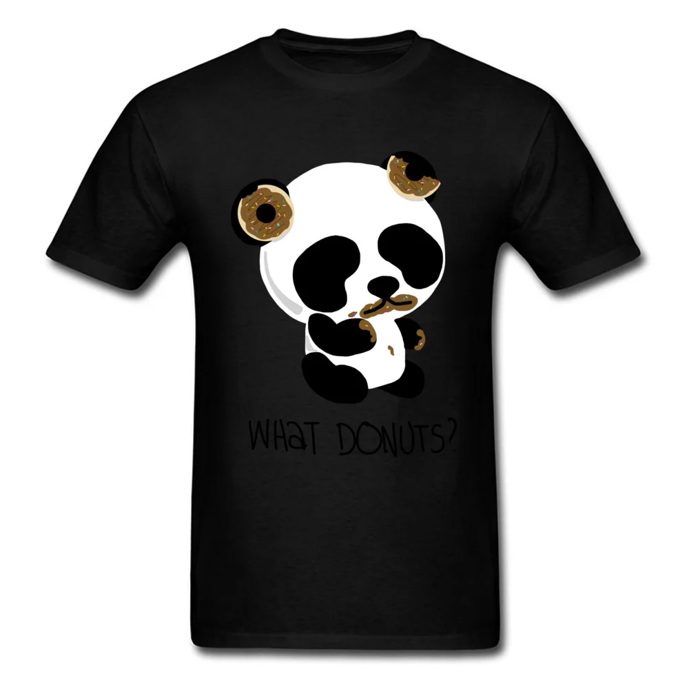 Funny T-shirt Donut Panda Tshirt Men Cartoon Printed T Shirts Summer New Kawaii Tops Cotton Grey Tees Fitness Clothes Cheap