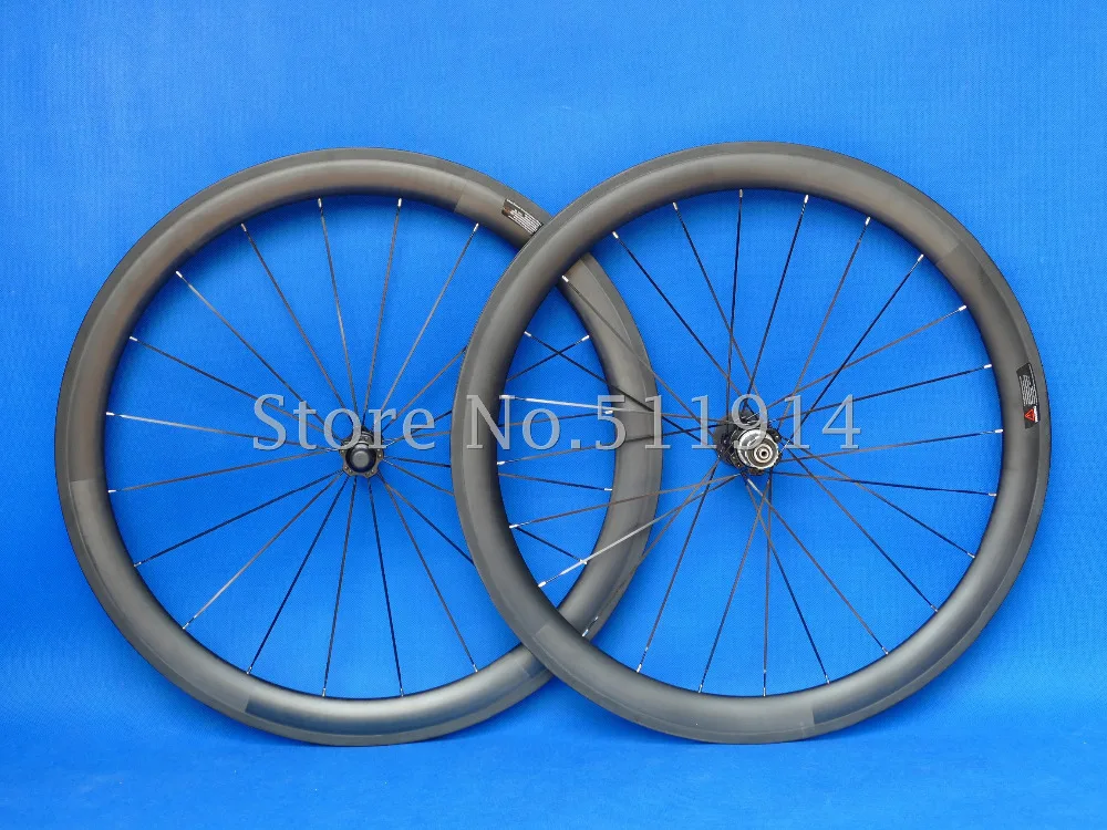 Toray  Carbon Fiber Clincher Wheelset 50mm  Road Bike Bicycle Wheel Clincher Rims 20.5/23/25mm Width