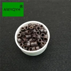 1000pcs 5mm  Micro Ring Beads Silicone Bead Link microringen for  Feather Human Hair Extension tools