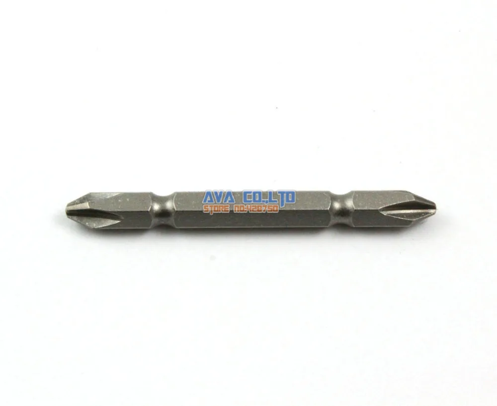 

10 Pieces Phillips Double Ended Magnetic Screwdriver Bit S2 Steel 1/4" Hex Shank 65mm Long PH2 Head