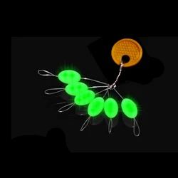 야광 7 성급 타원형 미니 낚시 플로트 스페이스 콩, 간편한 사용 플로터, 스토퍼처럼 착용하고 고정 J303, 30 개