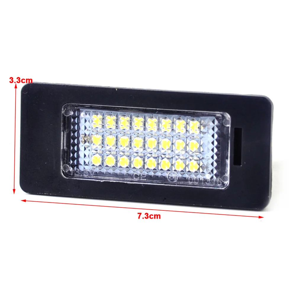 QCDIN 1 Pair LED License Plate Lights White 6500K Super Bright Lamp For Audi TT 2009 A4 / A4 Quattro 2009-2012 A5 2010-2012