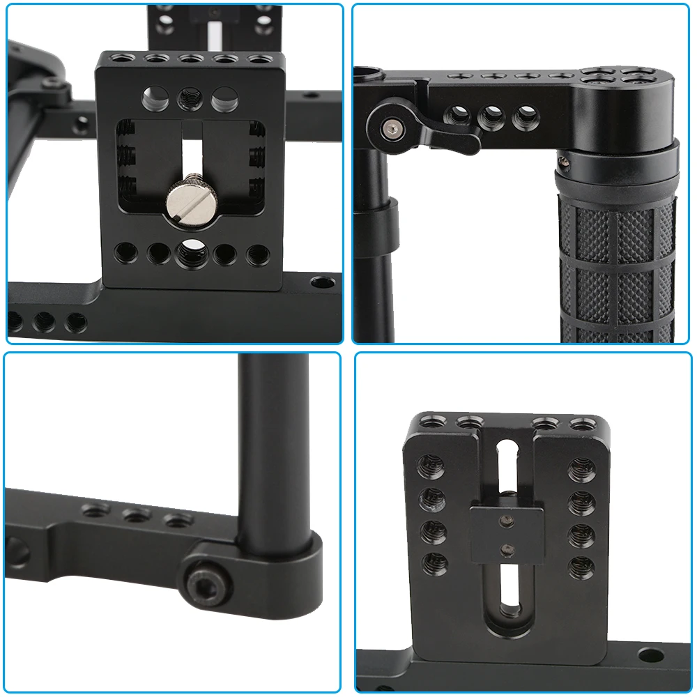 Impianto di perforazione della gabbia della fotocamera CAMVATE per Canon 5D MarkII,5D MarkIII,5DS,5DSR/Nikon 3200,D3300,D5200,D5500,D7000/Sony a58,A99,a7,a7II/GH5/GH4