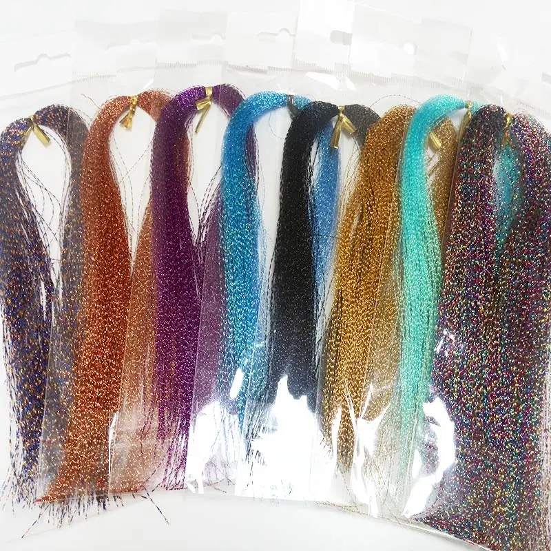 HOT  fly tying material thread 8kinds color fishing lure line  crystal line 8bags/lot high quality! is very beautiful