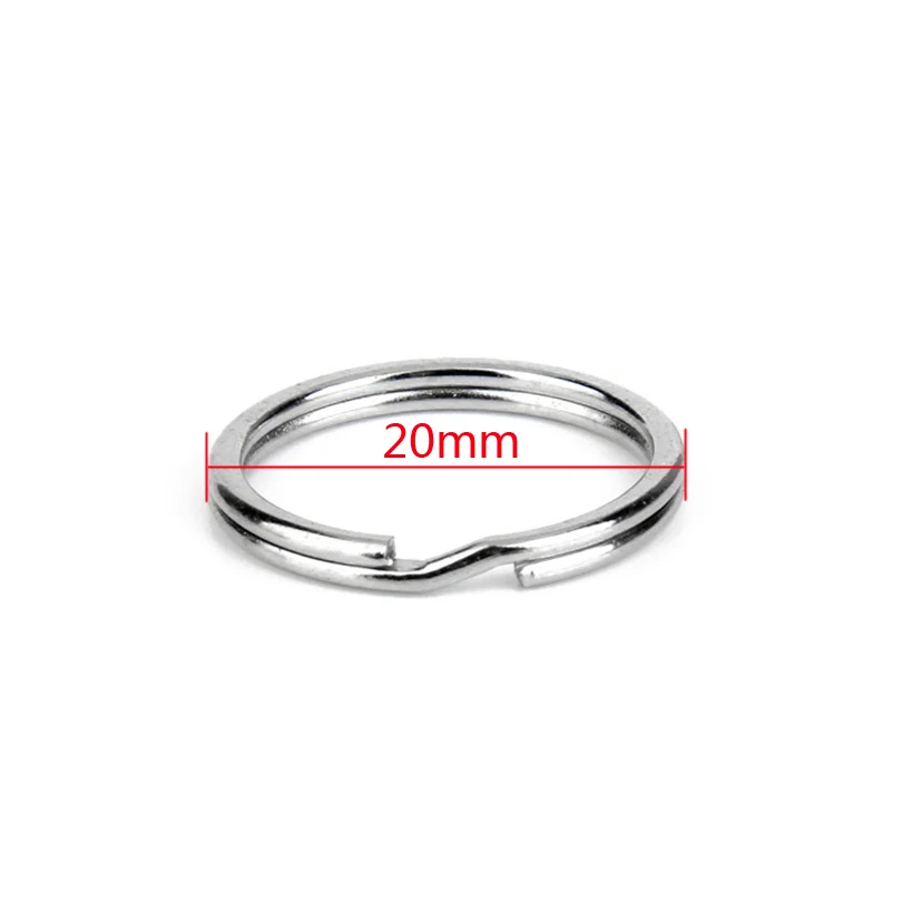 100pcs/lot 8-40mm Stackless Steel Open Double Jump Rings for Jewelry Making DIY Keychain Double Split Rings Connectors Findings