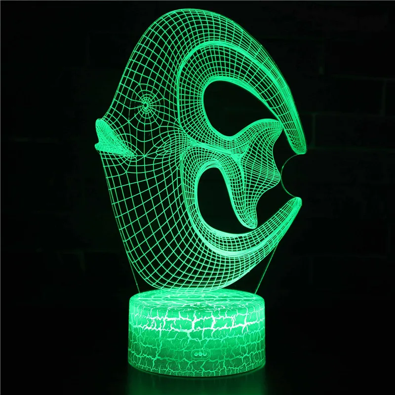 Shark 3d Led Lightnight Creative Shark Kids Table led Lamp Hologram Illusion Bedroom Living Room 7 Colors Usb Led Light Lamp