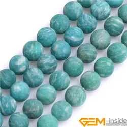 8mm Frosted Matt Antiqued Green Natural Russia Amazonite Stone Beads DIY Loose Beads For Jewelry Making Strand 15 Inch Wholesale