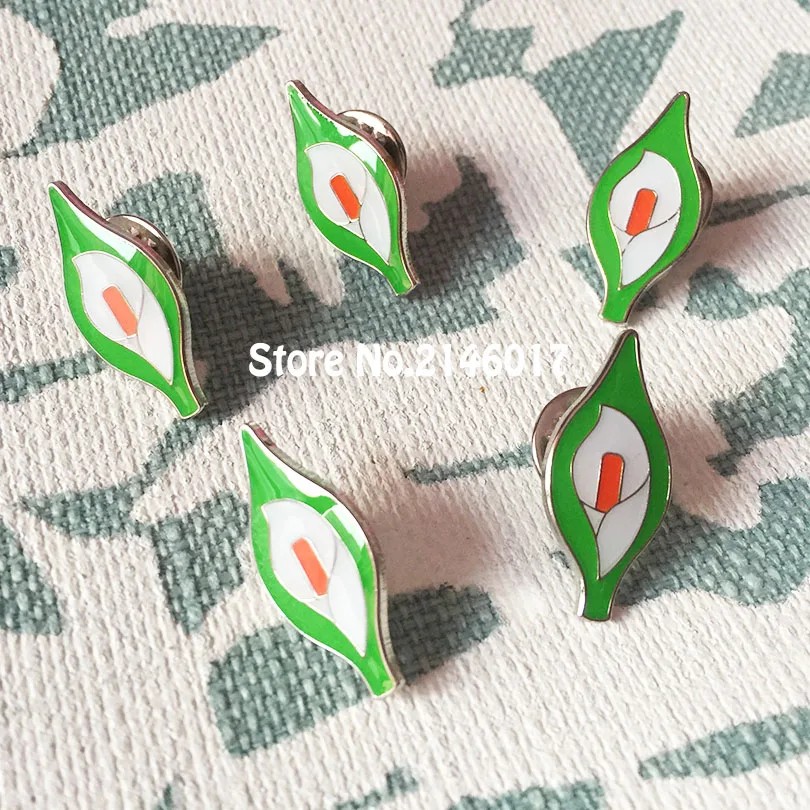 1'' Metal Craft Flower Brooch Gift Pin Badge Ireland Irish Easter Calla Lilly Harps Enamel Lapel Pins image 3