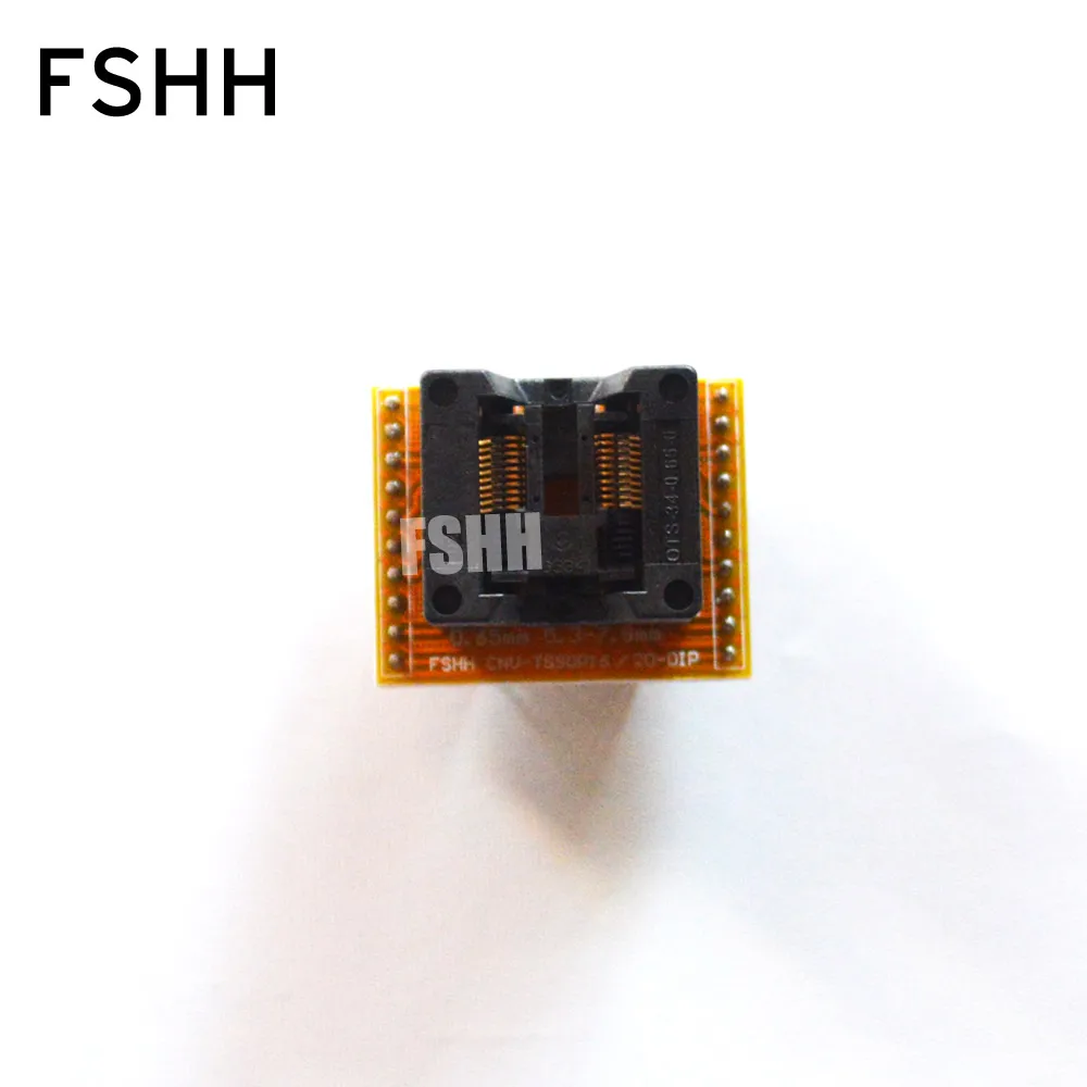 OTS-20(34)-0.65-01 محول CNV-SSOP20-DIP مبرمج محول SSOP20 اختبار المقبس TSSOP20 SSOP20 إلى DIP20 0.65 مللي متر عرض 7.8 مللي متر