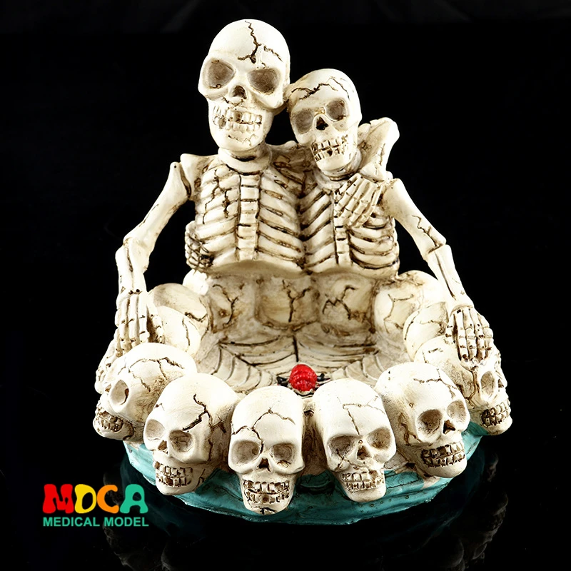 Resin ashtray skull head personalized gifts home furnishings resin bar atmosphere display YHG006