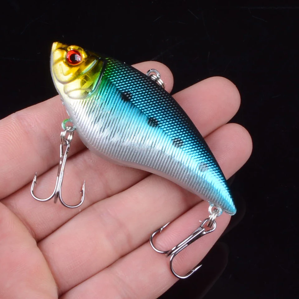 1pcs 7.5cm 15.5g Fishing Lures Lifelike VIB bait Artificial Make Crankbait Hard Baits 3D Eyes 5 colors Available Fishing Tackle