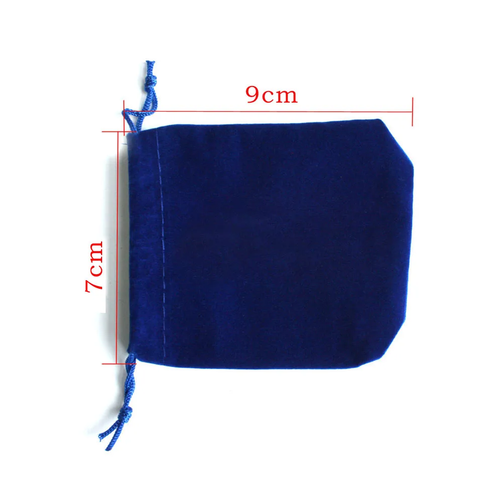 7x9cm 5pcs/bag Blue Velvet Drawstring Pouches Bags /Jewelry Necklace Beads Packaging Display,Christmas/Wedding Packing Gift Bag