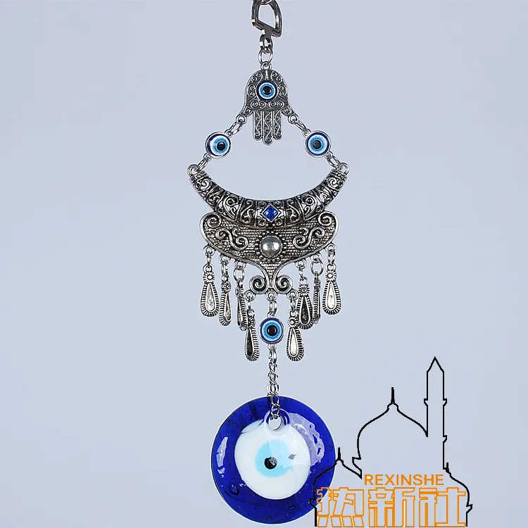 Turkey blue eyes horn shaped ornaments Muslim peace pendant hanging evil town house car accessories