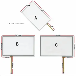 7.1 inch touch screen for AT070TN83 V.1 AT070TN82 AT070TN84 touch digitizer panel Glass 164*103 165*104