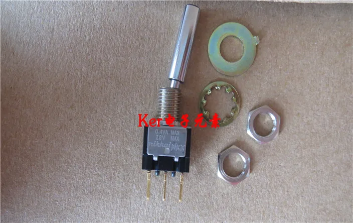 Original new 100% E-2012P button 0.4VA switch 28V gold-plated 3pin 2gear shaking button switch