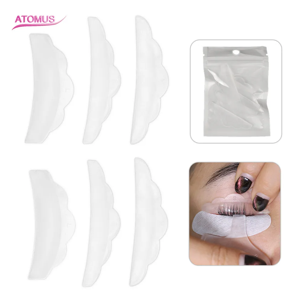 3pairs 3D Eyelash Pad Gel Patch Lint Free Lash Extension Eye Tool Beauty Eye Paste Implant Eyelashes Spacer Smooth Collagen Gel