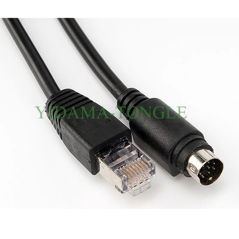 8Pin din to RJ45 RS232 Camera Control Cable for for Sony VISCA Daisy Chain PTZ EVI/BRC/SRG series cameras