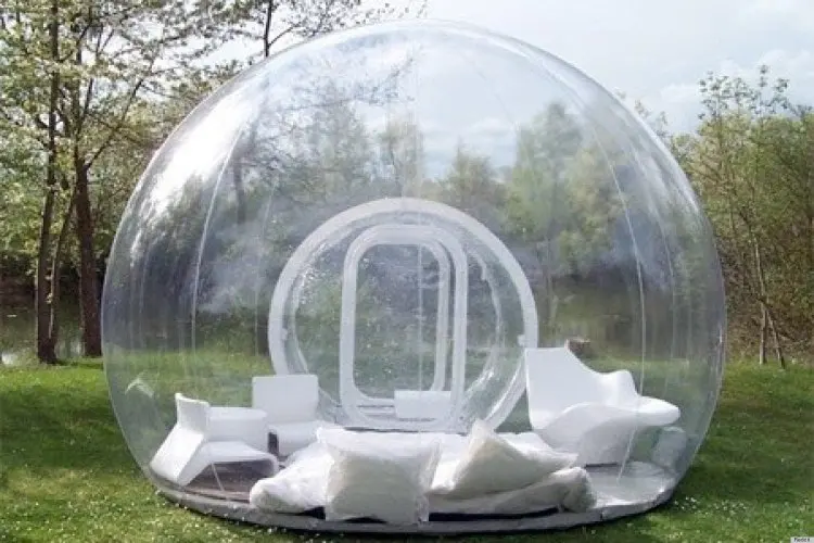 

3/4/5m Outdoor Camping Transparent Inflatable Bubble Tent Spherical Clear House Garden Cabin Lodge Starry Sky Dome With Blower