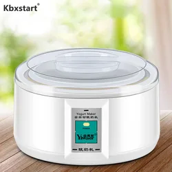 Kbxstart Automatic Yogurt Maker Machine 1.5L Natto Rice Wine Maker DIY Tool Stainless Steel Inner Yoghurt Beker 220V