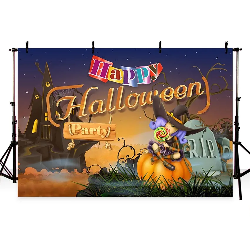 Pano de fundo para festas halloween, pano de fundo personalizado para festas e feriados