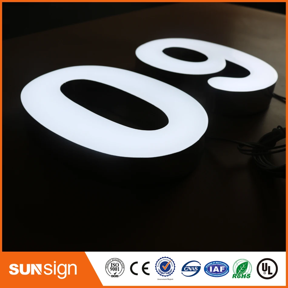 H 30cm custom light zeichen epoxy harz led brief signage