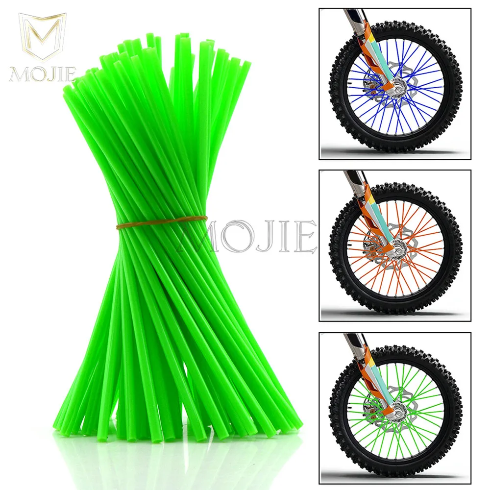 

Motorcycle Wheel Spokes Skins Wheel Spoke Cover Wraps For Kawasaki KX 65 85 125 250 250 F 450 F KLX 125 250 150 S KDX 125 250 SR