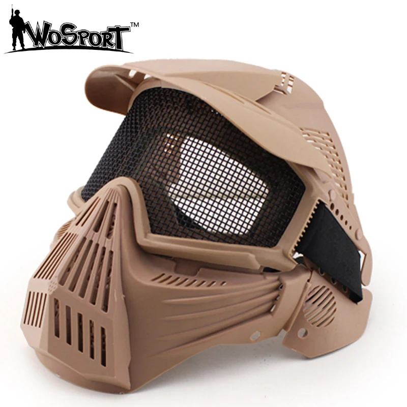 Cs Schieten Jacht Paintball Accessoires Maskers Ghost Tactical Outdoor Militaire Cs Wargame Bescherming Shading Grid Gezichtsmasker