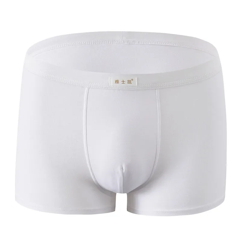 Boxer Men Underwear White Cotton Boxershorts U Pouch Panties Men Sexy Underpants Male Youth Underware 4 Pcs Plus Size 4XL 5XL