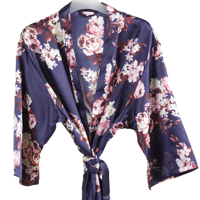 Flower short Blossom Sleeping wear Kimono Style Robe A2350