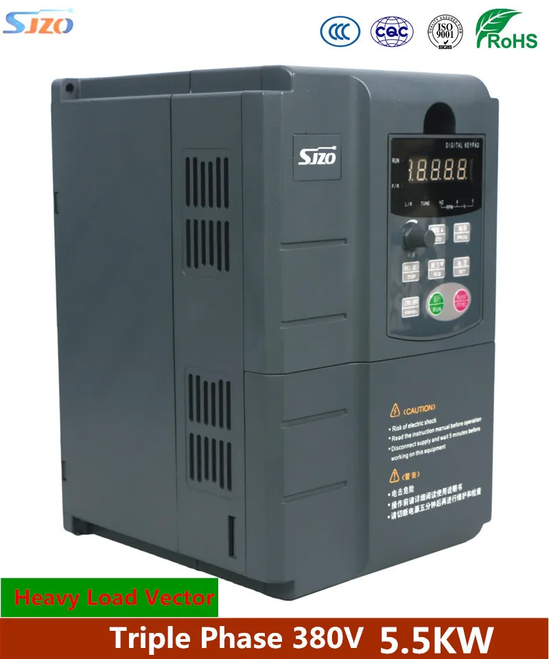 SJZO 511 Series VFD AC Motor Drive 3 Phase 380V 5.5kw Frequency Inverter Vector Control CNC Spindle Special Frequency Converter