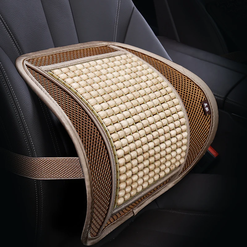 Car Seat Waist Cushion Office Chair Massage Back Lumbar Support Mesh Cushion Pad Black Mesh Back Lumbar Cushion for Car Driver