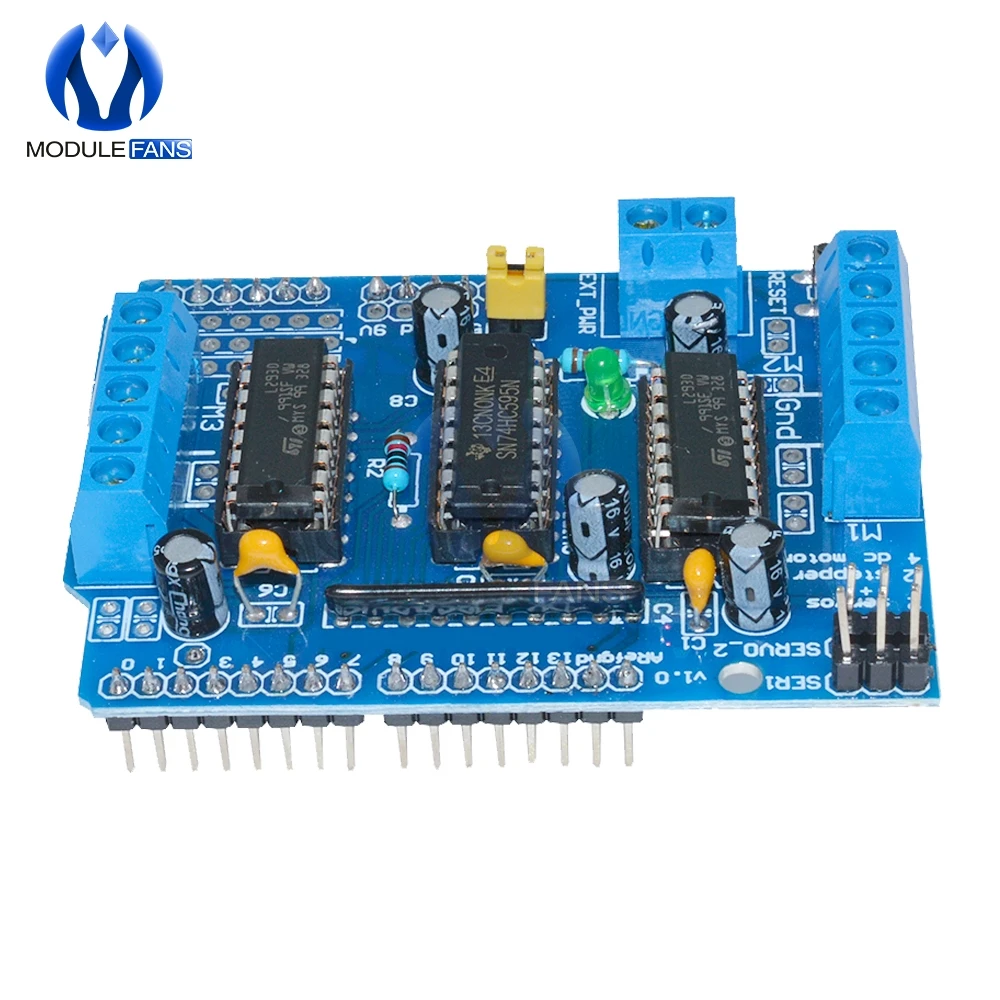 L293D Motor Shield Stepper Driver Board Control Module Motor Drive Expansion Board For Arduino Mega2560 4-Channel H-Bridge 293