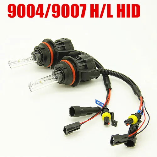Imagen 2 del producto 1 par 55w HID XENON 9004 9007 H4 H13 lámpara de faro oculto de coche de haz alto y bajo 4300k 6000k 8000k