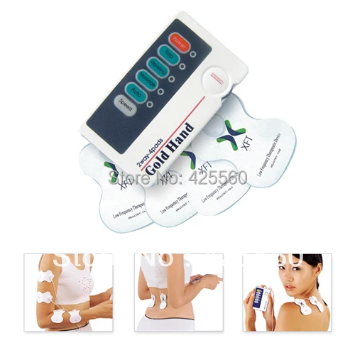 5 Pieces Digital Massage XFT-502 Machine 2 Channels Low-frequency Stimulator With 2 Pairs Electrodes Pads