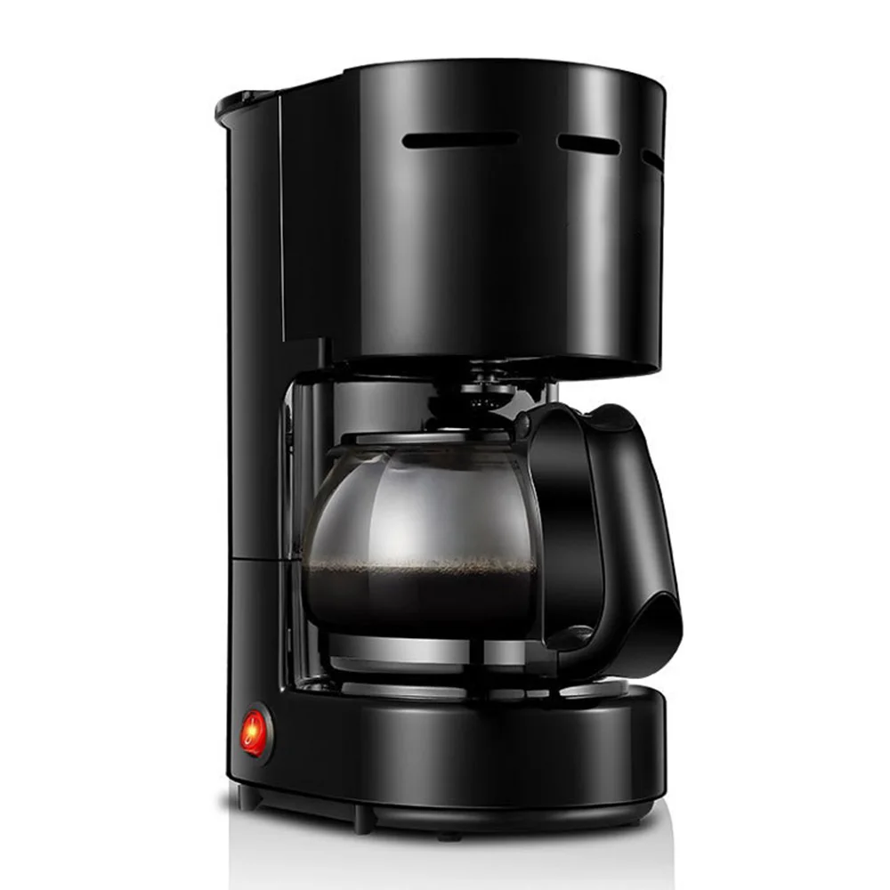 DMWD 650ML przenośny Mini ciśnieniowy ekspres do kawy 220V 600W amerykański ekspres do kawy z szklana doniczka dla Home Office Cafe 4-6 Cup