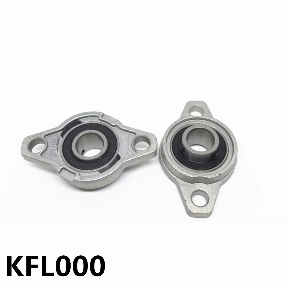 

2Pcs KFL000 Zinc Alloy Pillow Block Bearing Mounted Support 10mm Bore Diameter Rhombic Flange Bearing