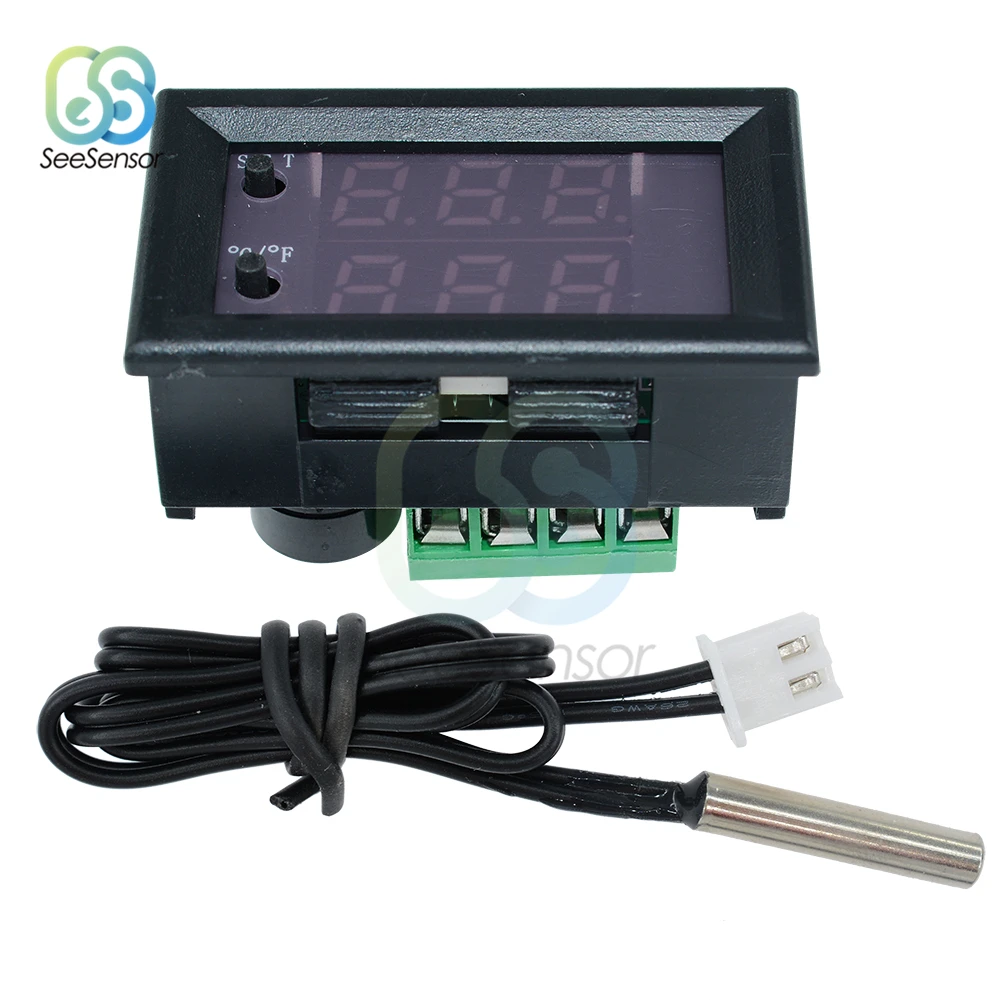 W1209WK W1219 DC 12V LED Digital Thermostat Temperature Control Thermometer Thermo Controller Switch NTC Sensor Probe Cable