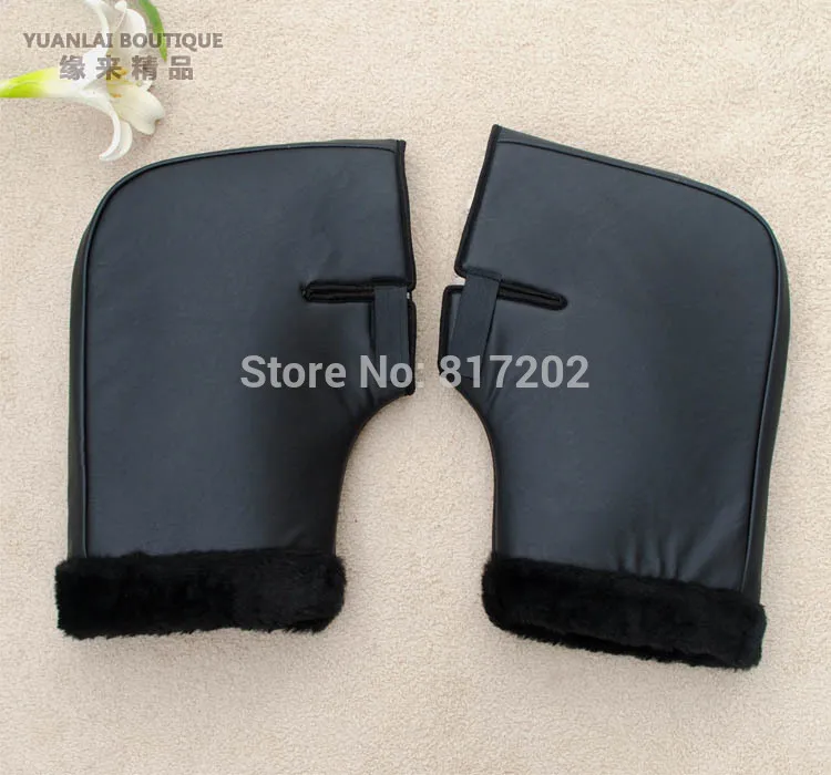 High Quality PU Leather Motorcycle motor Handlebar Muffs Snowmobile Waterproof Winter Hand Warm Covers Gloves Handle Bar Muffs