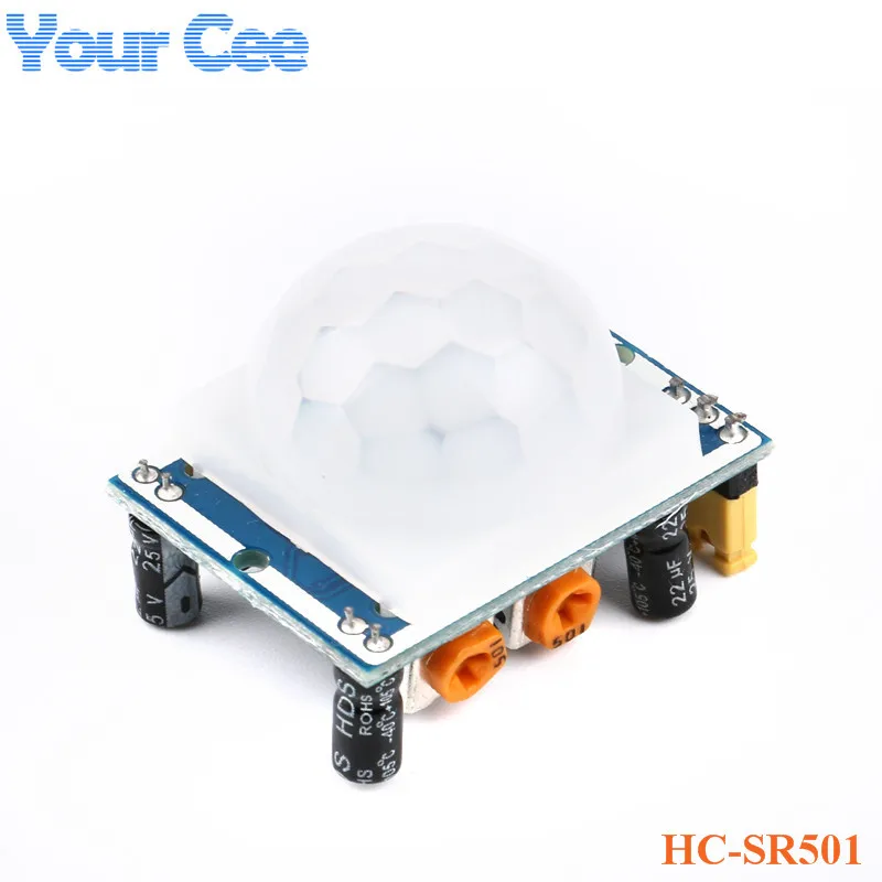 10pcs HC-SR501 Adjust IR Pyroelectric Infrared PIR Human Motion Sensor Detector Board DC 5V - 20V