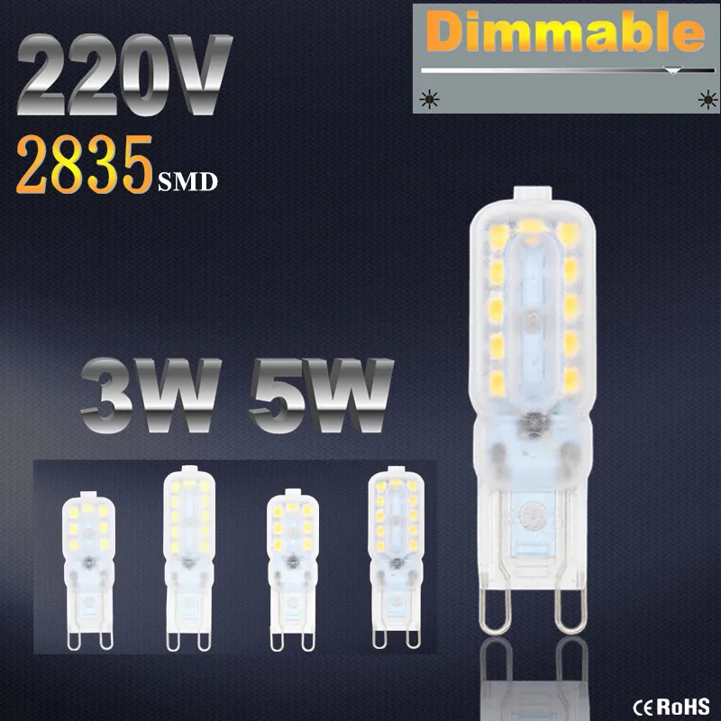 

NEW G9 LED Lamp 3W 5W 220V / 110V Led Bulb SMD 2835 Spotlight For Crystal Chandelier Replace 50W 100W Halogen Light