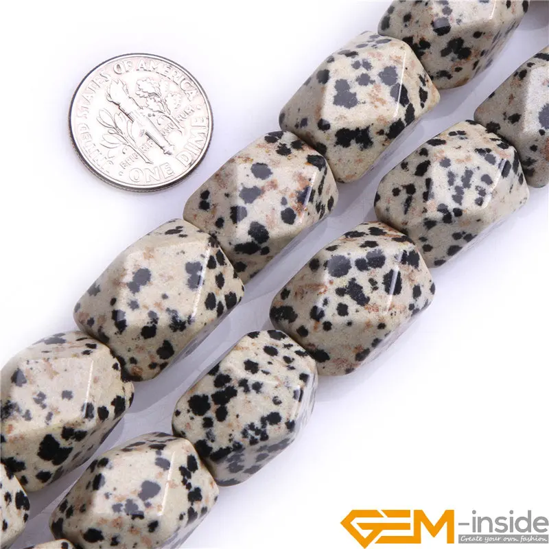 

12x18mm Faceted Dalmatian Dalmation jaspers Beads Natural Stone Beads DIY Loose Beads For Jewelry Making Strand 15 Inch