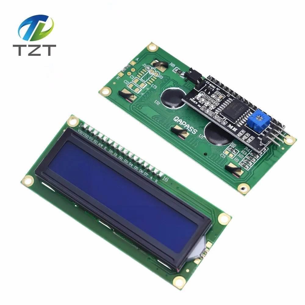 Écran LCD bleu et vert IIC/I2C pour Ardu371602, module UNO r3 mega2560 hospit1602 hospit1602 + I2C, 1602