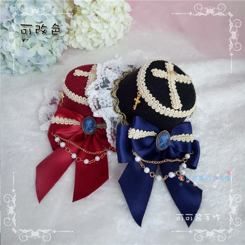 

Lolita red wine red dress hat can take baby JSK soft sister coser diffuse hat Lolita