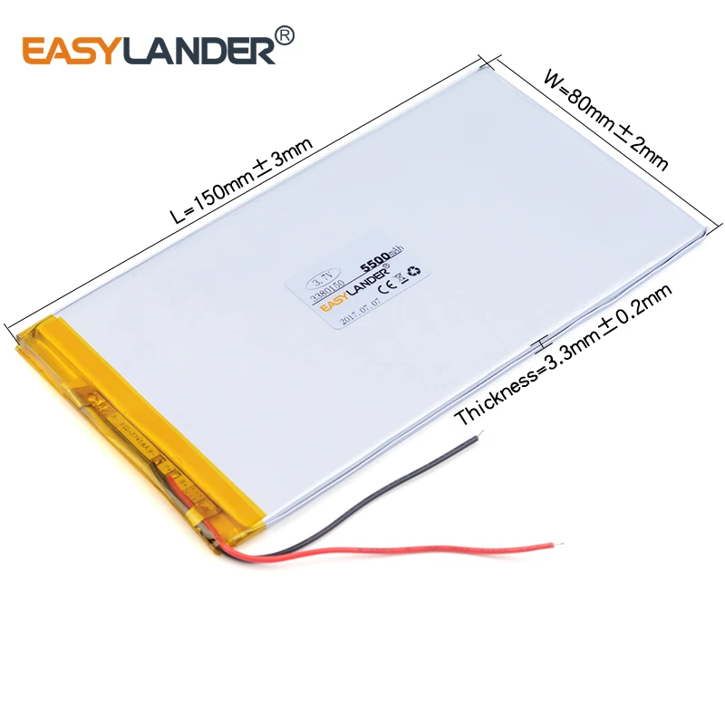 3380150 3.7 فولت 5500mAh قابلة للشحن ليثيوم بوليمر بطارية ليثيوم أيون للكمبيوتر اللوحي COLORFLY G808 4G HD 3080150 الدبور ماكس برو bq-1085L