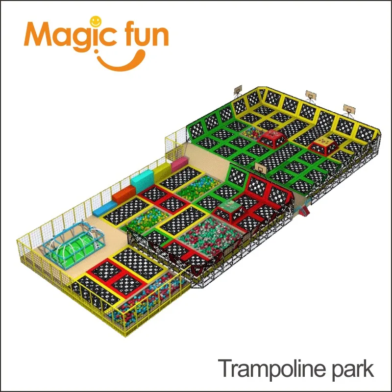 Children Playground Park High Jumping Indoor Trampoline