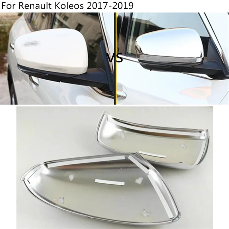 

Car-Styling Accessories For Renault Koleos 2017 2018 2019 ABS Chrome Side Door Rearview Mirror Cover Rear View Trims Decoration